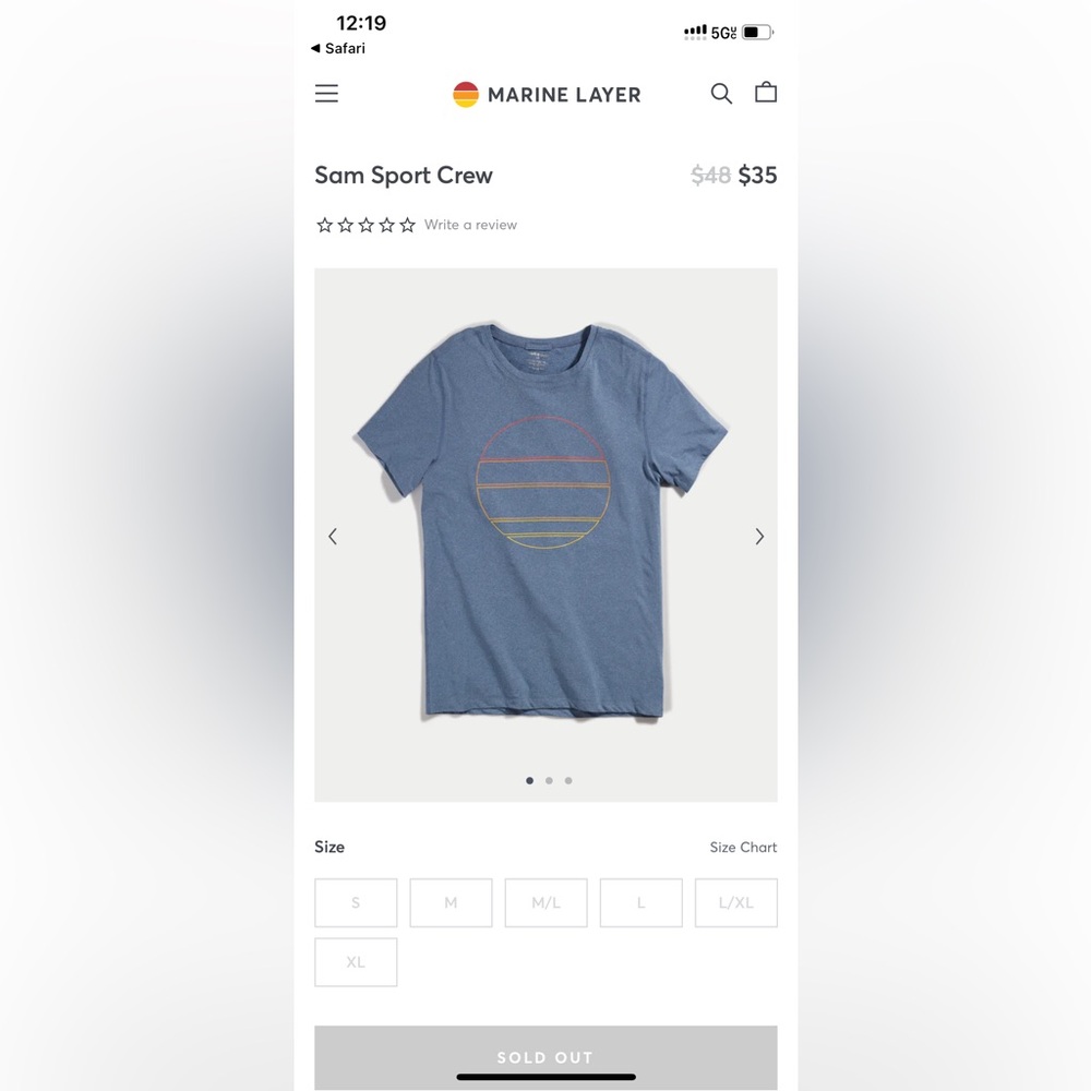 Marine layer t shirt